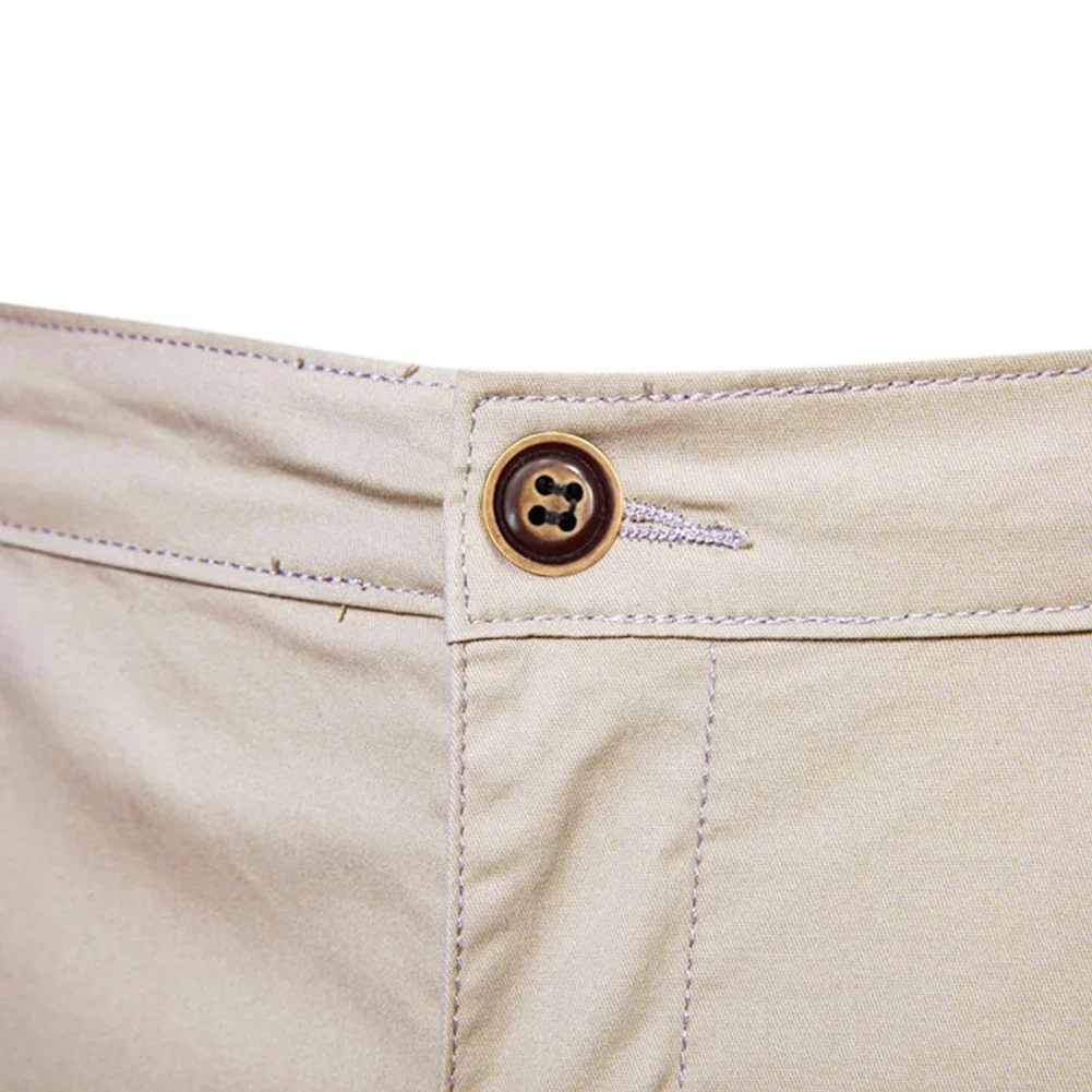 Men Shorts Summer Cotton Middle Waist Male Luxury Casual Business Men Shorts Printed Beach Stretch Chino Classic Fit Short Homme