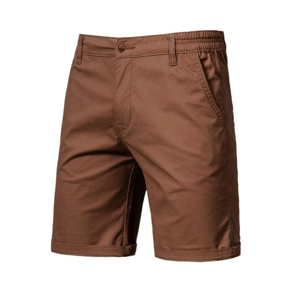 Men Shorts Summer Cotton Middle Waist Male Luxury Casual Business Men Shorts Printed Beach Stretch Chino Classic Fit Short Homme - Image 3