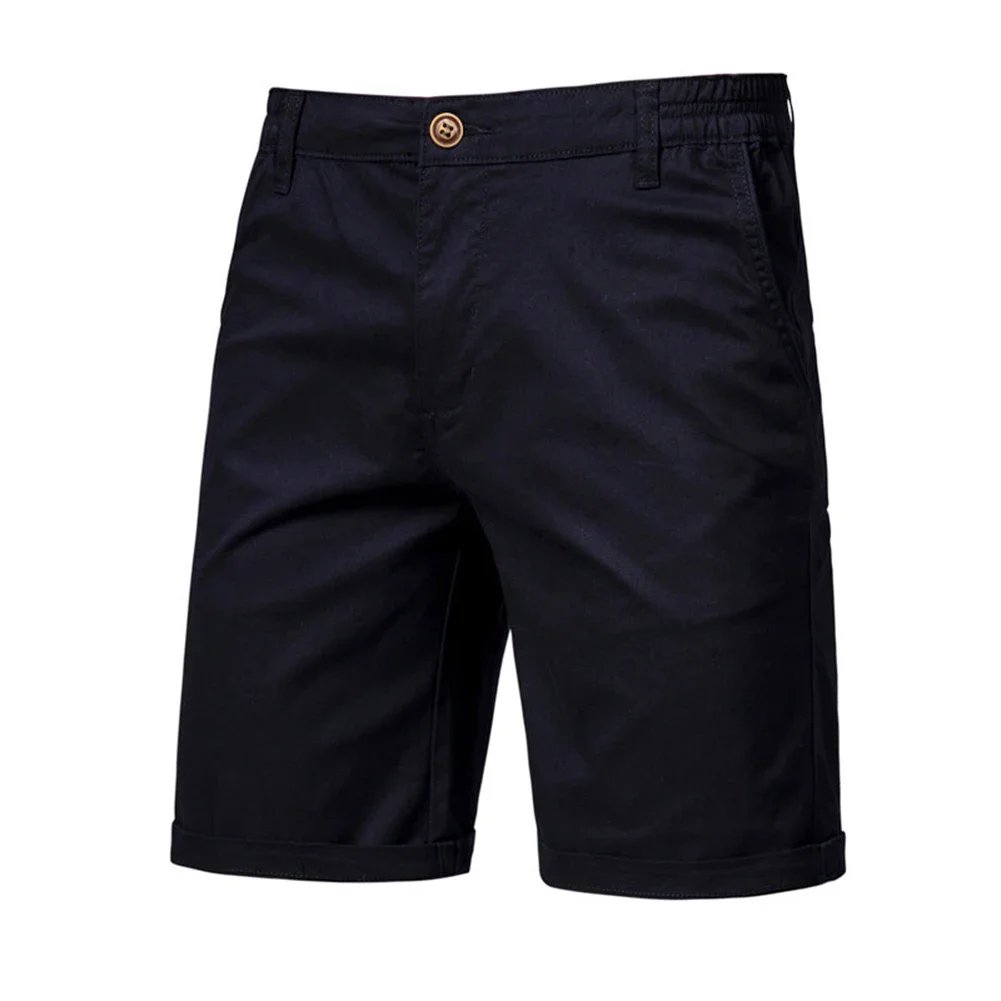 Men Shorts Summer Cotton Middle Waist Male Luxury Casual Business Men Shorts Printed Beach Stretch Chino Classic Fit Short Homme - Image 4