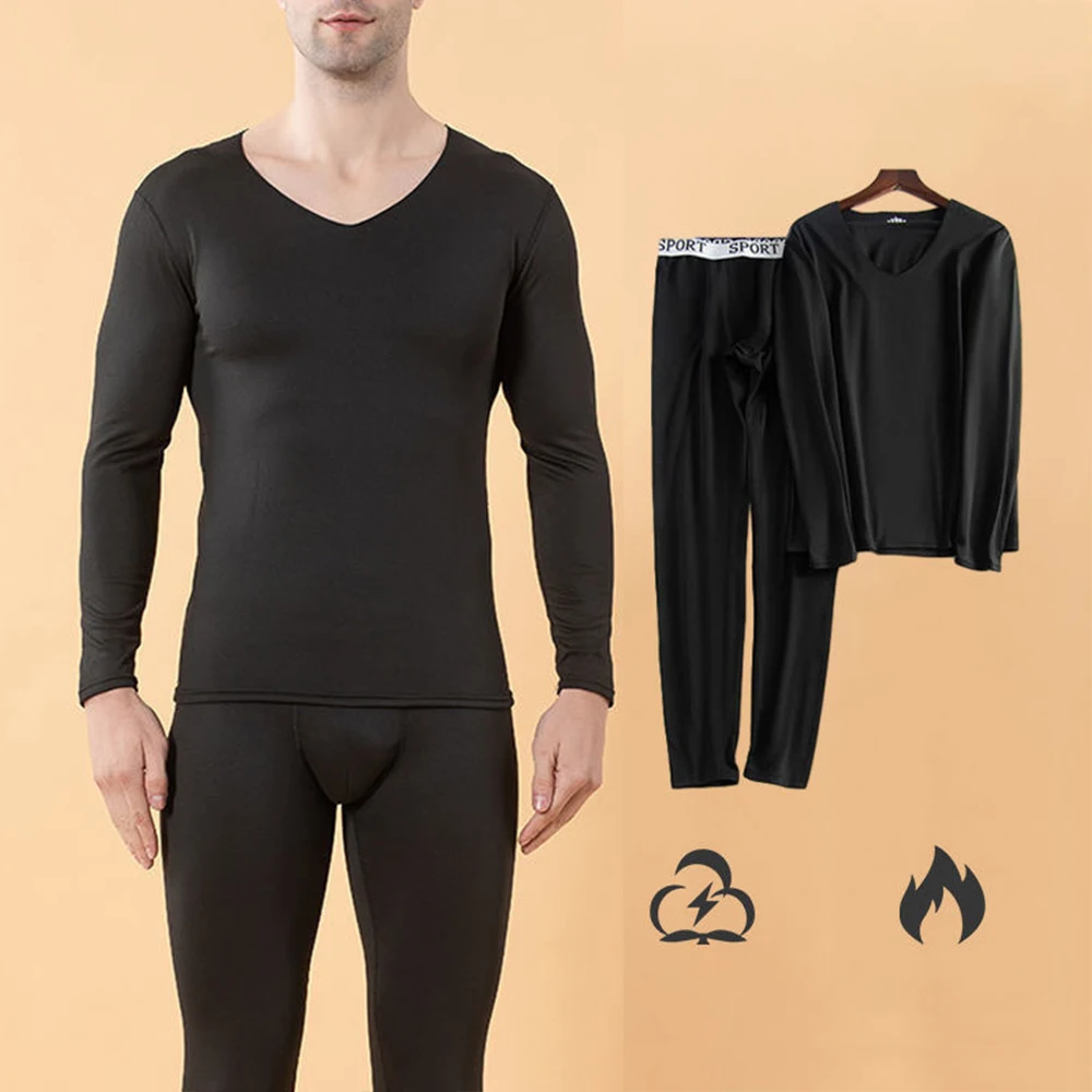 Pants Mens Top Winter Accessories Underpants Underwear Breathable Cotton Fleece Johns L-3XL Lined Long Men Set