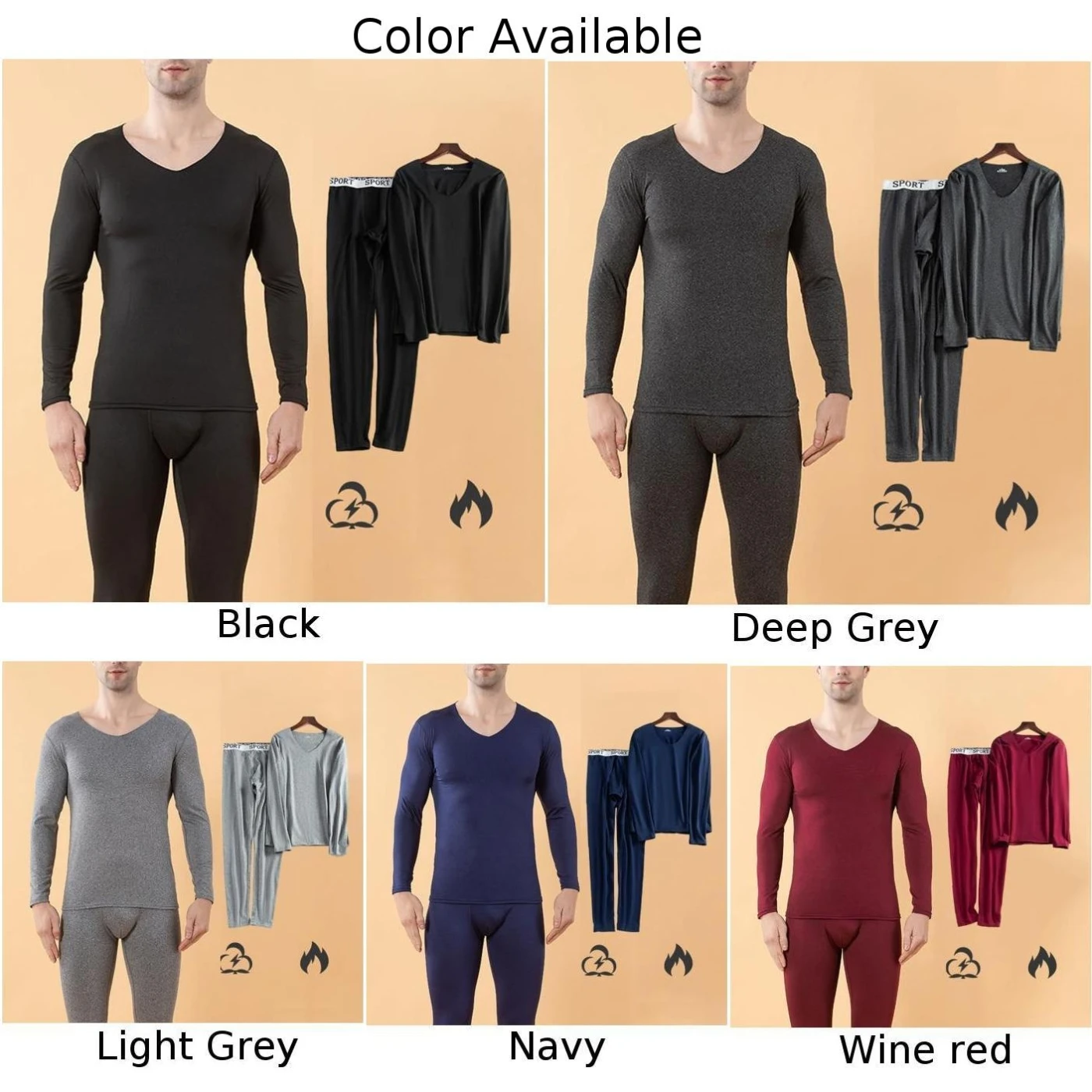 Pants Mens Top Winter Accessories Underpants Underwear Breathable Cotton Fleece Johns L-3XL Lined Long Men Set - Image 2