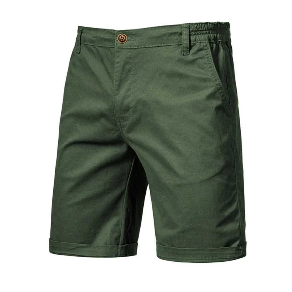 Men Shorts Summer Cotton Middle Waist Male Luxury Casual Business Men Shorts Printed Beach Stretch Chino Classic Fit Short Homme - Image 2